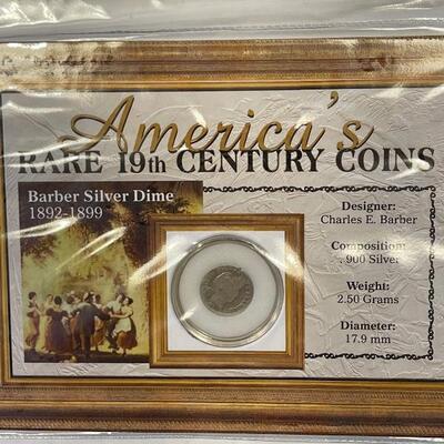 Lot 91 - Americaâ€˜s rare 19th century coins barber silver dime 1899 .900 silver, Americaâ€˜s rare 19th century coins liberty nickel 1893...