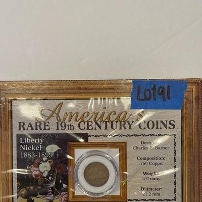 Lot 91 - Americaâ€˜s rare 19th century coins barber silver dime 1899 .900 silver, Americaâ€˜s rare 19th century coins liberty nickel 1893...