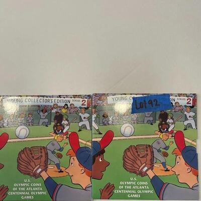 Lot 92 - (2) Young collectors edition series 2 US Olympic coins of the Atlanta Centennial Olympic games 1995