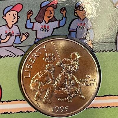Lot 92 - (2) Young collectors edition series 2 US Olympic coins of the Atlanta Centennial Olympic games 1995