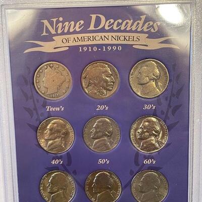 Lot 94 - treasury of United States silver dimes with stamps (1931, 1934, 1935, 1936), vanishing 20th century coin collection with COA,...