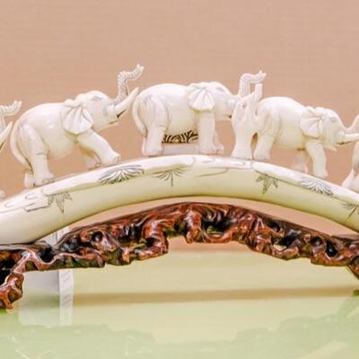 Bone Sculpture - 'Elephant Crossing' 