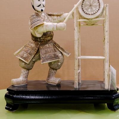 Bone Sculpture - 'Chinese Drummer'