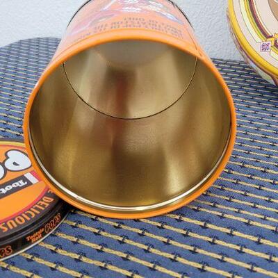 Lot 45: (2) Vintage Storage Tin Canisters 