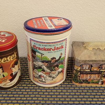 Lot 46: (3) Vintage Advertising Storage Tins