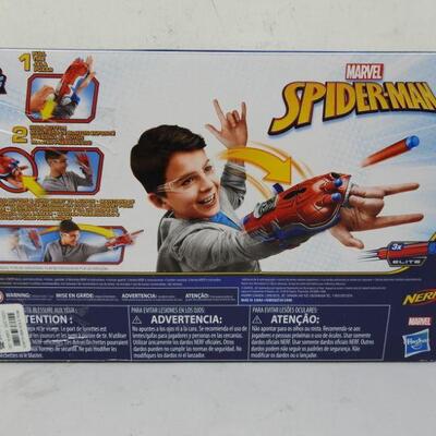 NERF Power Moves Marvel Spider-Man Web Blast Web Shooter. Used. Missing 1 Dart