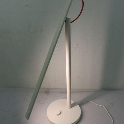 White Desk Lamp: Sleek, Adjustable & Dimmable. Works