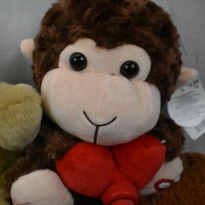 3 pc Stuffed Animal Toys: Scooby, Bear, & Monkey