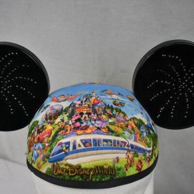 2 pairs Mickey Mouse Ears Hats: Disney World Light Up Fireworks & Halloween