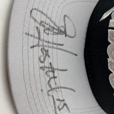 Autographed Jeff Hostetler Hat.