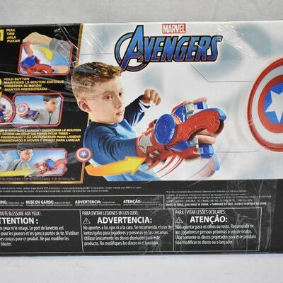 NERF Power Moves Marvel Avengers Captain America Shield Sling - New, open box