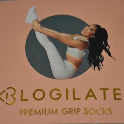 2 Pairs of Logilates Premium Grip Socks - New, open box