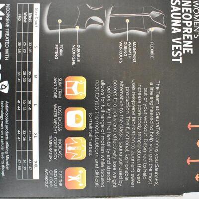 SaunaFX Women's Neoprene Slimming Vest with Microban XL, Black - New