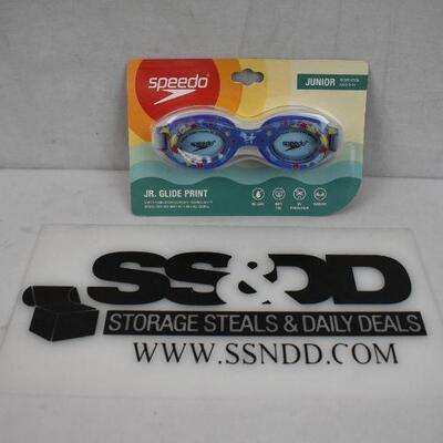 Speedo Jr. Glide Print Swim Goggles Ages 6-14 - New