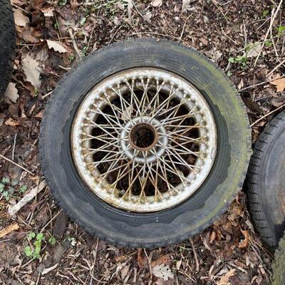 4 vintage British wire / spoke wheels