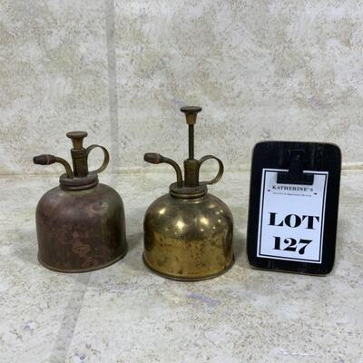-127- VINTAGE | Two Brass Plant Misters | Made in Hong Kong