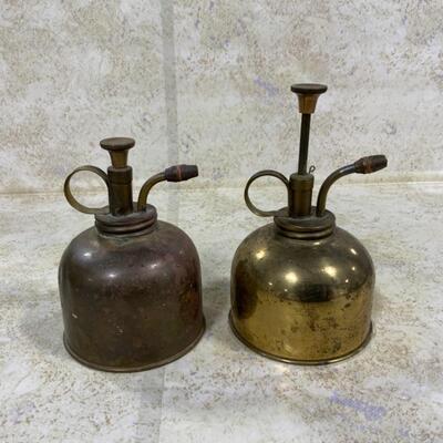 -127- VINTAGE | Two Brass Plant Misters | Made in Hong Kong