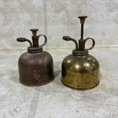 -127- VINTAGE | Two Brass Plant Misters | Made in Hong Kong