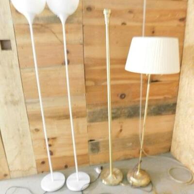 Set of Four Floor Lamps Various Sizes