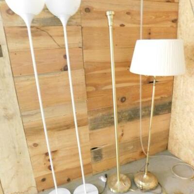 Set of Four Floor Lamps Various Sizes
