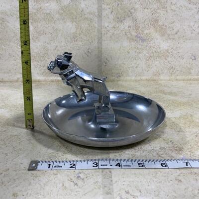 -131- VINTAGE | MACK Bulldog | Truck | Cigar Ashtray | Chrome