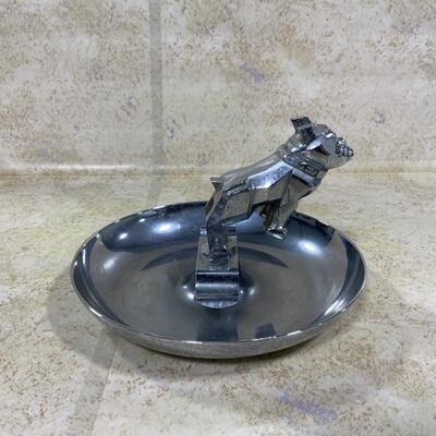 -131- VINTAGE | MACK Bulldog | Truck | Cigar Ashtray | Chrome