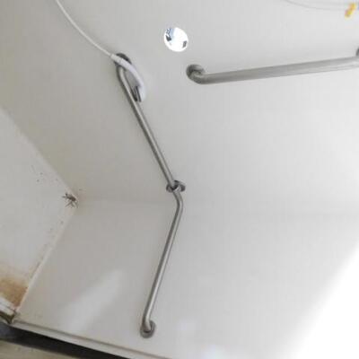 Fiberglass Shower Insert with Factory Grab Bars and Fold Down Shower Seat 60