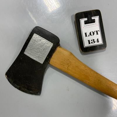-134- VINTAGE | Black Raven Axe | Painted | As Found | 31.75â€ Long