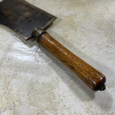-135- VINTAGE | Unmarked Meat Cleaver | Steel