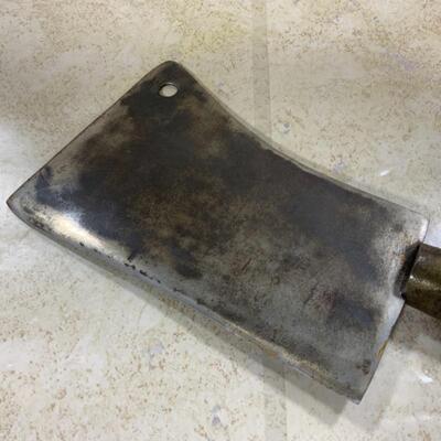 -135- VINTAGE | Unmarked Meat Cleaver | Steel