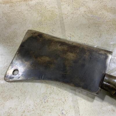 -135- VINTAGE | Unmarked Meat Cleaver | Steel