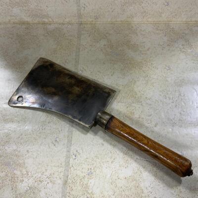 -135- VINTAGE | Unmarked Meat Cleaver | Steel