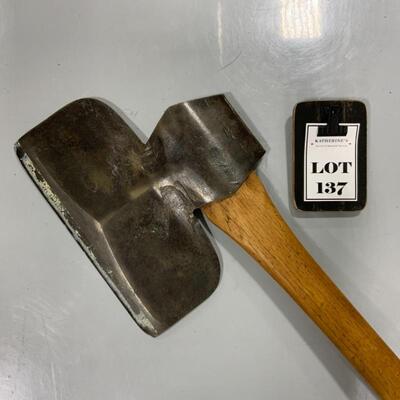 -137- VINTAGE | L&I J White Marked | Broad Axe | Buffalo, NY