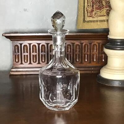 124 - Round Crystal Decanter 10.5