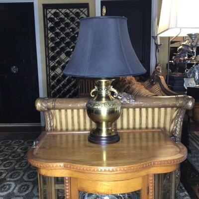 158 - Brass Asian Table Lamp 