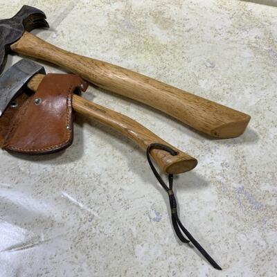 -142- VINTAGE | Craftsman Axe with Sheath | Rooferâ€™s Hatchet