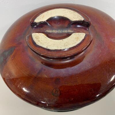 -145- Large Brown Porcelain Insulator | Planter | Salvaged