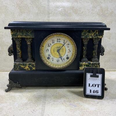 -146- ANTIQUE | Ingraham Mantle Clock