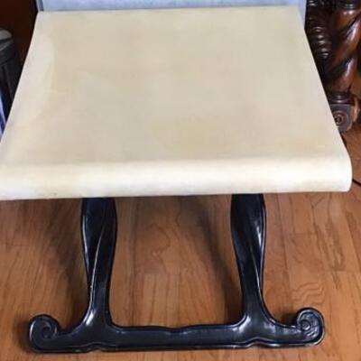 185 - Director Style Accent Stool / Suede Seat by Baker  #1