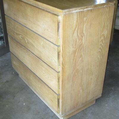 Lot 13 MCM Oak Dresser 4 Drawers