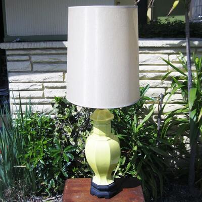 Lot 25 Vintage Table Lamp Ceramic Celadon Green by Barker Bros.
