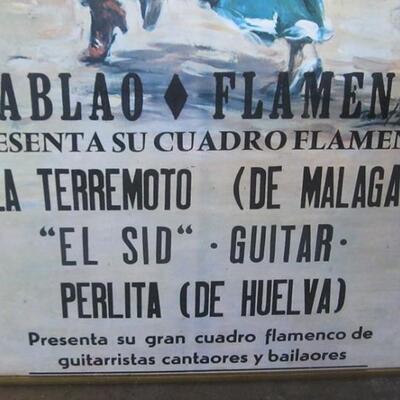 Lot 29 Framed Poster for Tablao Flamenco Dancers "El Sid" Framed Under Glass