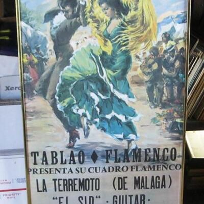 Lot 29 Framed Poster for Tablao Flamenco Dancers 