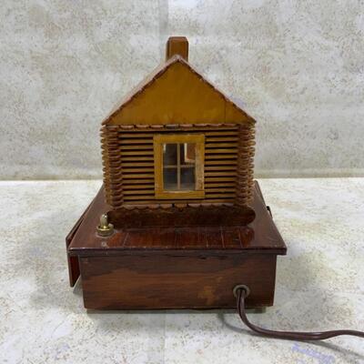 -152- VINTAGE | Prison Art | Log Cabin Popsicle Light | 1948 | Raiford Prison, Florida 