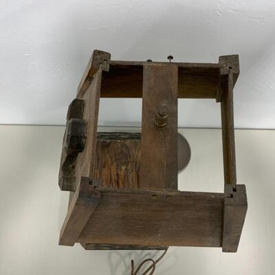 -154- Vintage | Hand-Carved Wood Table Lamp | Nautical | Anchor
