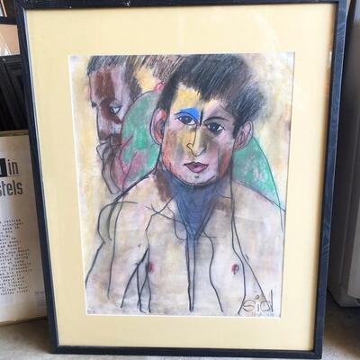 ART 41 Pastel Drawing by Sid Hoskins Long Beach Artist