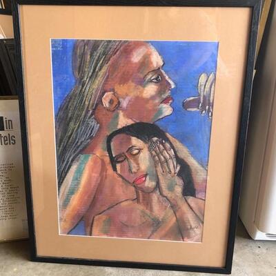 ART 46 Pastel Drawing by Sid Hoskins Long Beach Artist