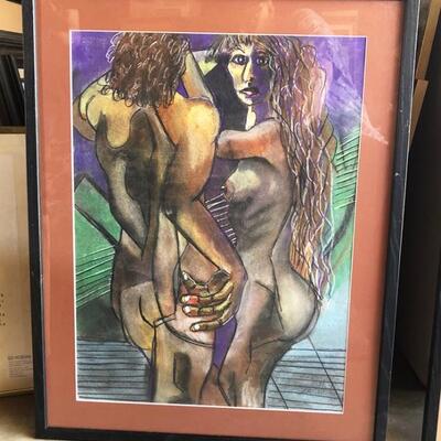 ART 47 Pastel Drawing by Sid Hoskins Long Beach Artist