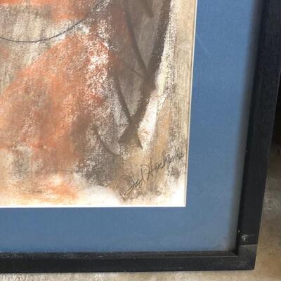 ART 48 Pastel Drawing by Sid Hoskins Long Beach Artist Sisters