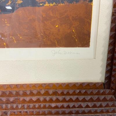 -156- VINTAGE | Tramp Art Frame | Prairie du Sac | Signed Art